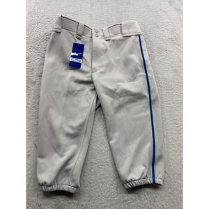 Mizuno Youth XXL Baseball Short Pants Grey Royal Blue Piped Padded Knickers NEW